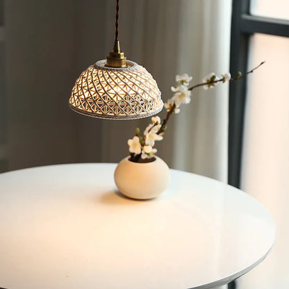 DecorBites™ Bule Ceramic LED Pendant Lamp Modern Nordic Hanging Light for Bedroom Restaurant