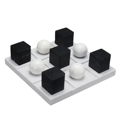DecorBites™ Geometric Chess Marble Ornament Set for Stylish Home Decor