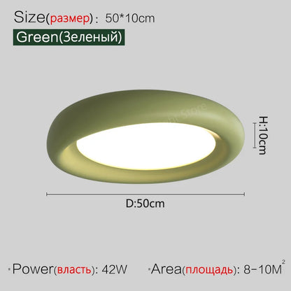 DecorBites™ Cream LED Ceiling Lamp for Girl's Room - Modern Minimalist Master Bedroom Lighting