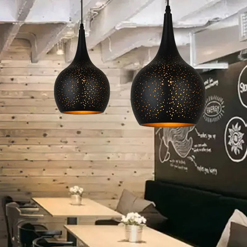 DecorBites™ Black Nordic Industrial Pendant Light for Resturant Chandelier and Kitchen Decor