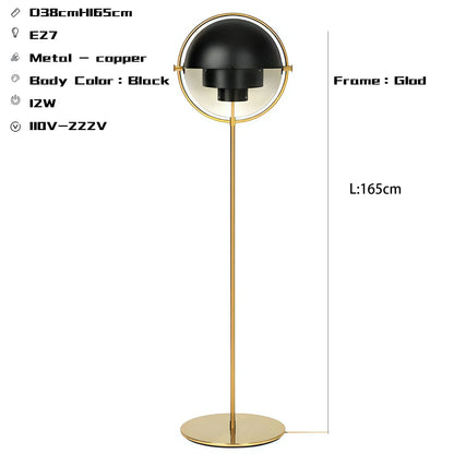 DecorBites™ Black Gold Metal Floor Lamp for Modern Living Room and Bedroom Décor