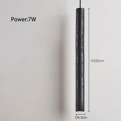 DecorBites™ Black Stone Tube LED Chandelier for Bedroom Lighting