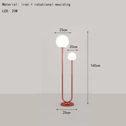 DecorBites™ Black White Metal Floor Lamp 3 Dimming White Glass - Elegant Standing Light for Home