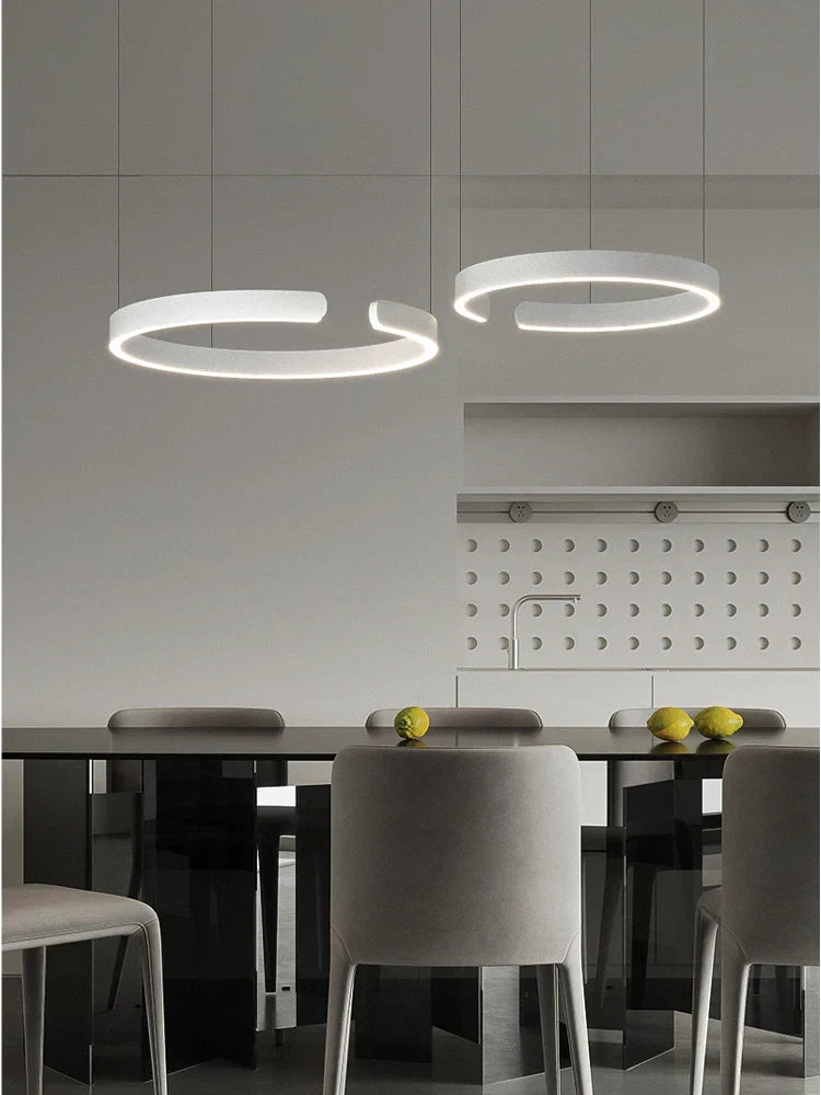 DecorBites™ LED Round Ring Chandelier for Dining Room, Living Room, and Bedroom