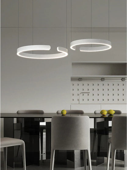 DecorBites™ LED Round Ring Chandelier for Dining Room, Living Room, and Bedroom
