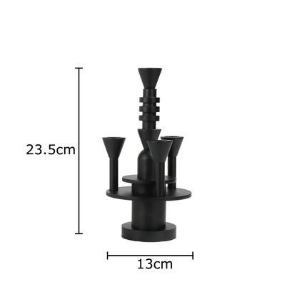 DecorBites™ Frosted Metal Candle Holder for Romantic Dining Table Decor