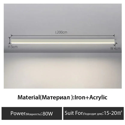 DecorBites™ Black Linear LED Ceiling Light for Aisle, Bedroom, Dining, Living Room – Minimalist Design