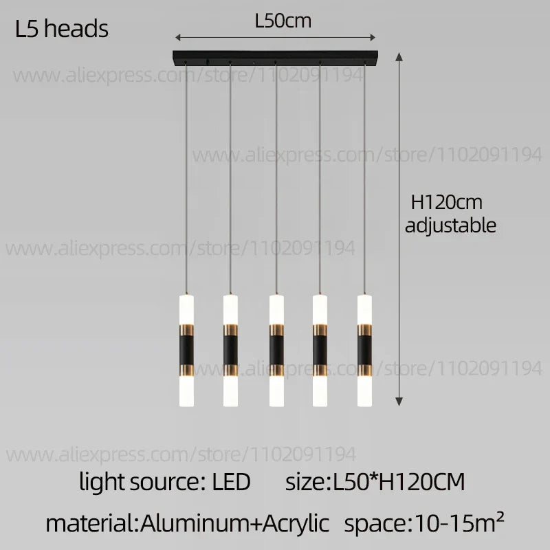 DecorBites™ LED Staircase Chandelier: Modern Duplex Home Lighting for Architectural Decoration