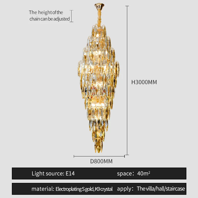 DecorBites™ Crystal Chandelier for Luxe Modern European Villa Decor