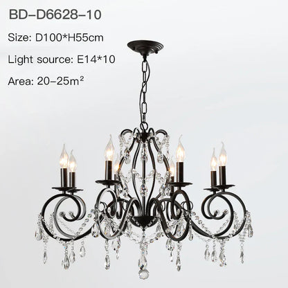 DecorBites™ Crystal Candle Chandelier for Bedroom and Living Room Lighting