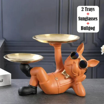 DecorBites™ Bulldog Animal Figurine: Cool Dog Statue for Stylish Home Decor