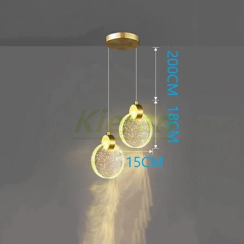 DecorBites™ Elegant Crystal LED Chandelier for Bedroom Dining Room Living Room Decoration