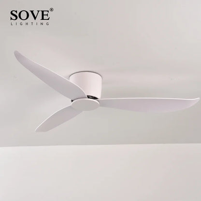DecorBites™ 17cm White DC Ceiling Fan with Remote Control - Simple and Ultra Thin