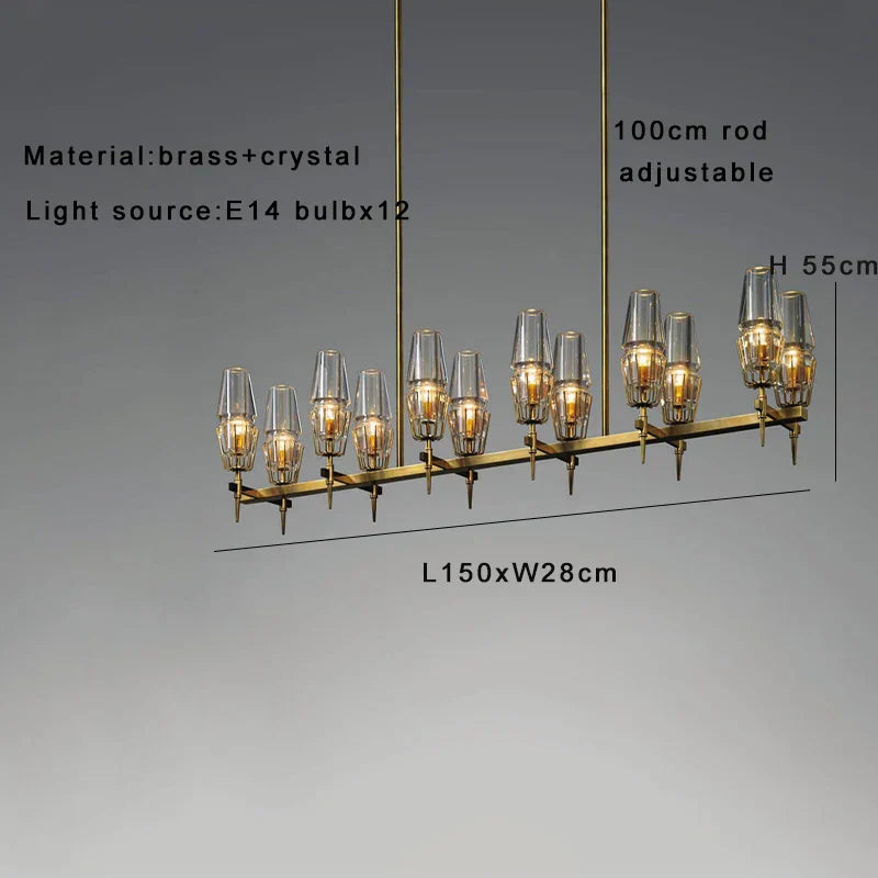 DecorBites™ Dimmable Crystal Glass Brass Wall Light for Bedroom and Bath