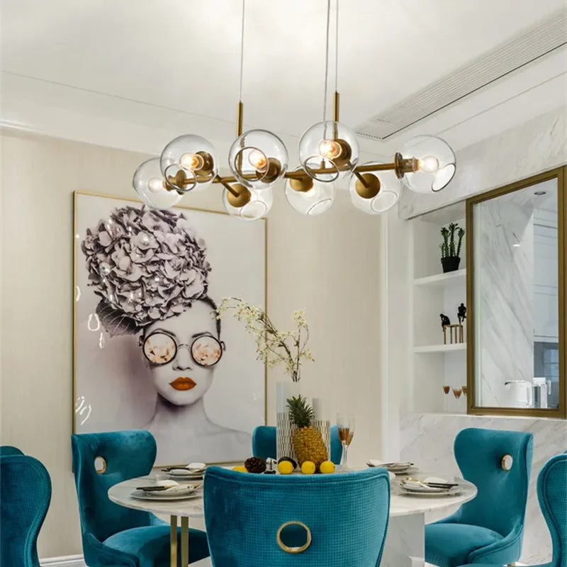 DecorBites™ Glass Ball Pendant Lights for Dining Living Room Kitchen