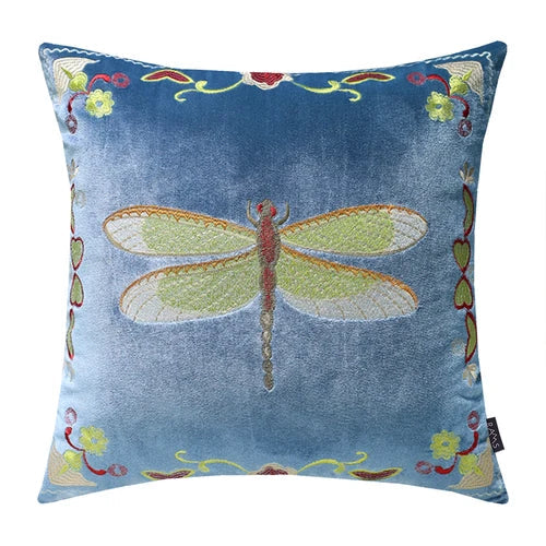 DecorBites™ Bee Embroidery Cushion Cover - Exquisite Animal Design for Sofa Decor