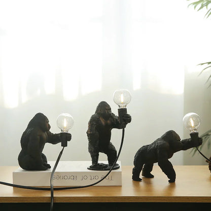 DecorBites™ King Kong Gorilla Resin Table Lamp Night Light for Baby's Bedroom