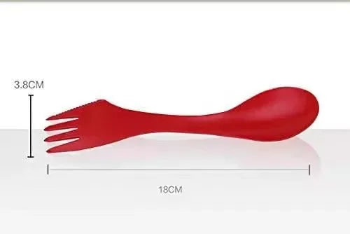 DecorBites™ Kids 3-in-1 Spork Combo Set for Camping, Hiking, and Picnics