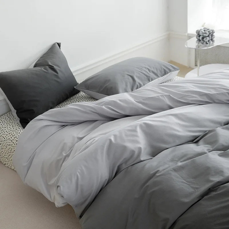 DecorBites™ Cartoon Print Bedding Set: Breathable Duvet Cover, Bed Sheet, Pillowcases - Double & Single Sizes