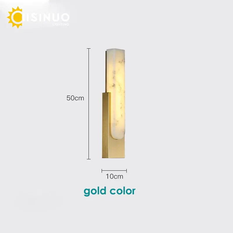 DecorBites™ 19.6＂LED Marble Wall Sconce - Modern Indoor Bedside Lighting for Living Room