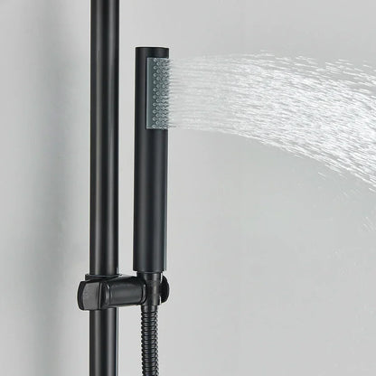 DecorBites™ Black Shower Faucet Set with Rainfall Shower Head and Wall Mounted Mixer Tap