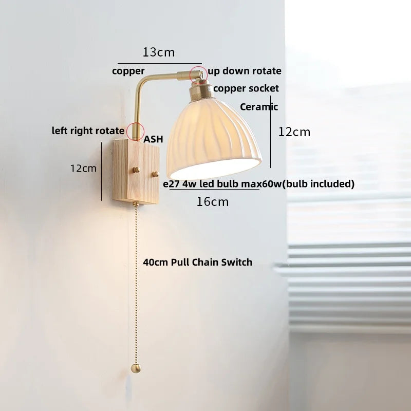 DecorBites™ Ceramic LED Wall Sconce Rotatable Modern Vanity Light