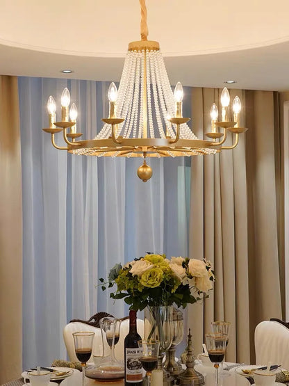 DecorBites™ Crystal Chandelier: Retro Industrial Lighting for Living Room, Dining Room, Loft