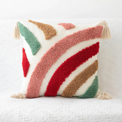 DecorBites™ Bohemian Tufted Tassel Pillow Case - Geometric Nordic Style Sofa Cushion