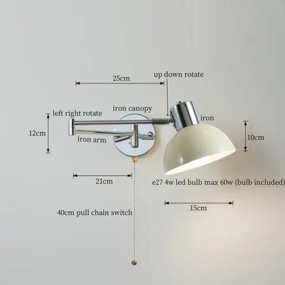 DecorBites™ Black Iron LED Wall Sconce for Home Decor - Modern Nordic Style