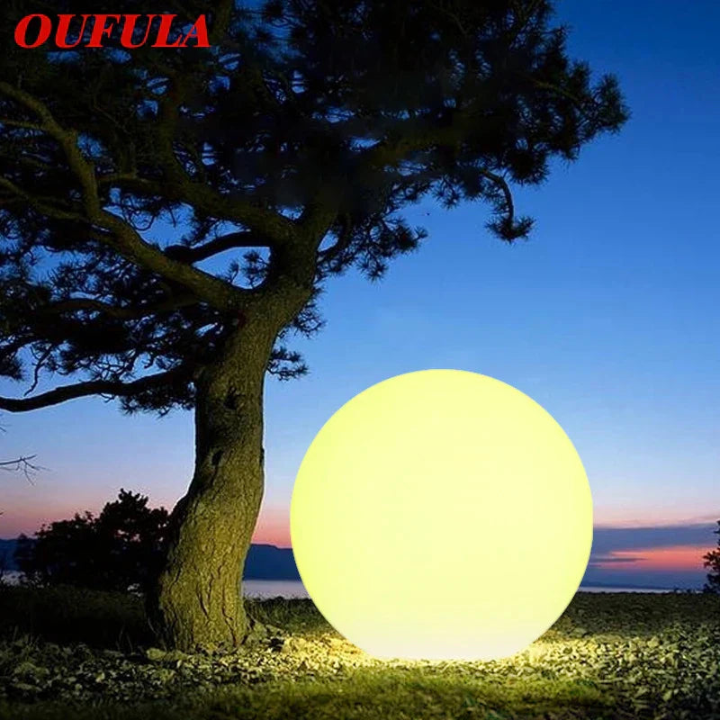 DecorBites™ LED Ball Lamp for Outdoor Courtyards & Gardens - Rechargeable Landscaping Light