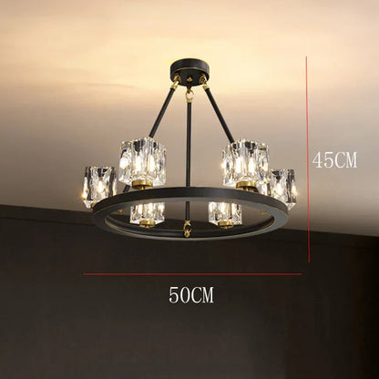 DecorBites™ Crystal Chandelier for Living and Dining Room Lighting