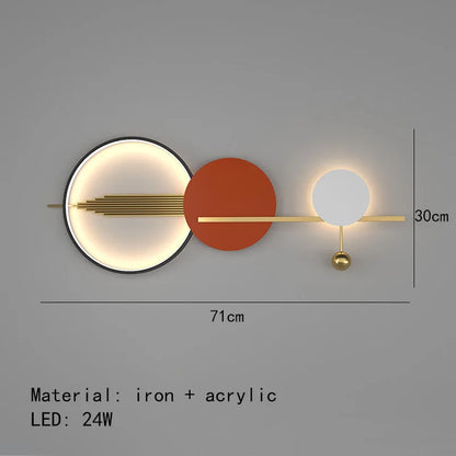 DecorBites™ Art Deco LED Wall Lamp 70/120cm Metal Sconce for Bedroom Parlor Hotel