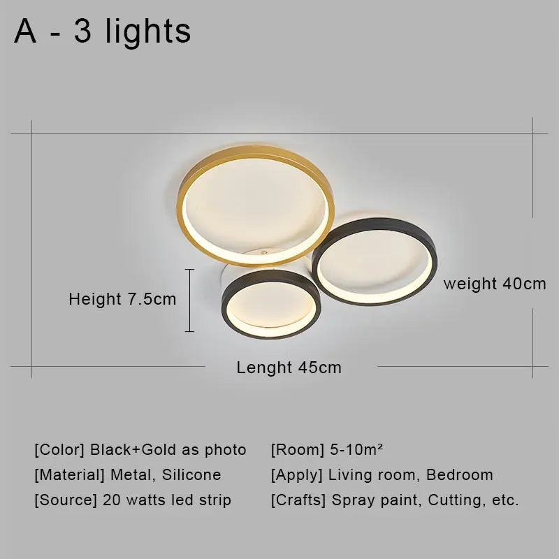 ™ LED Ceiling Chandelier Remote Control Living Room Bedroom Kitchen Lamp White