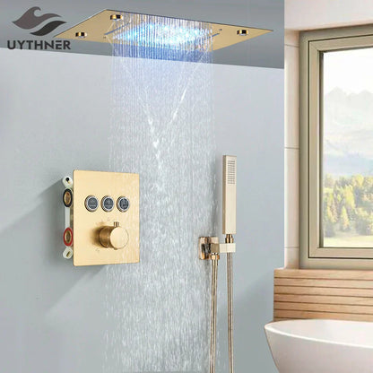 DecorBites™ 3-Way Shower System with Rainfall Waterfall Head and Bathtub Mixer Tap.