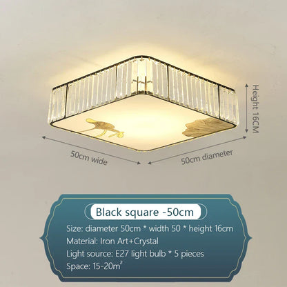 DecorBites™ Crystal Chinese Style Ceiling Light for Living Room and Bedroom