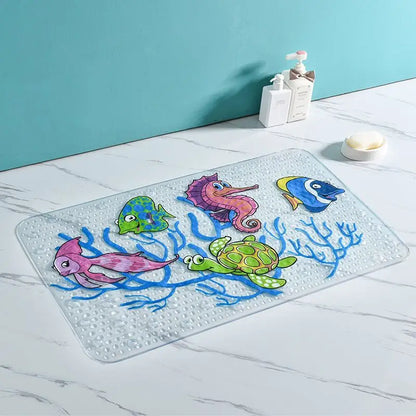 DecorBites™ Cartoon Non-Slip Bathroom Mat with Suction Cup for Child Bathtub Eco-Friendly