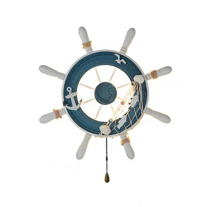 ™ Kids LED Ship Rudder Wall Light - Mediterranean Decor Ocean Theme