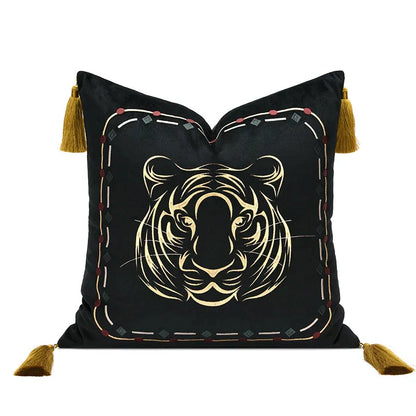 DecorBites™ Embossed Floral Cushion Cover European Style Champagne Throw Pillow Case
