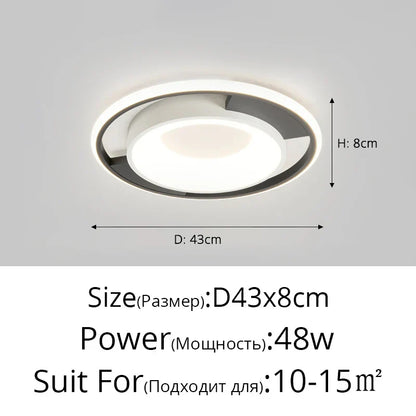 DecorBites™ LED Chandelier: Simple Modern Ceiling Lamps with Remote for Home, Bedroom, and Balcony