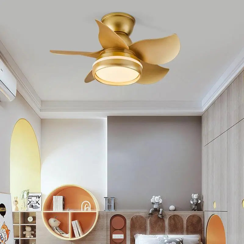 DecorBites™ 22" Ceiling Fan with Light & Remote Control, Small Mini Kids Room Fan in Pink/White/Black/Yellow
