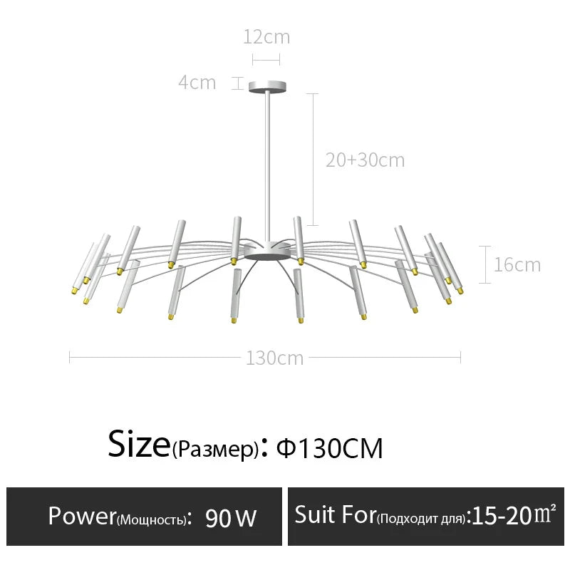 DecorBites™ LED Ceiling Chandelier: Minimalist Nordic Home Lighting for Living Room, Bedroom, Dining Area