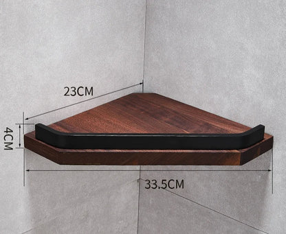 DecorBites™ Black Walnut Bathroom Set: Towel Rack, Bar, Shelf, Toilet Paper Holder, Brush Stand