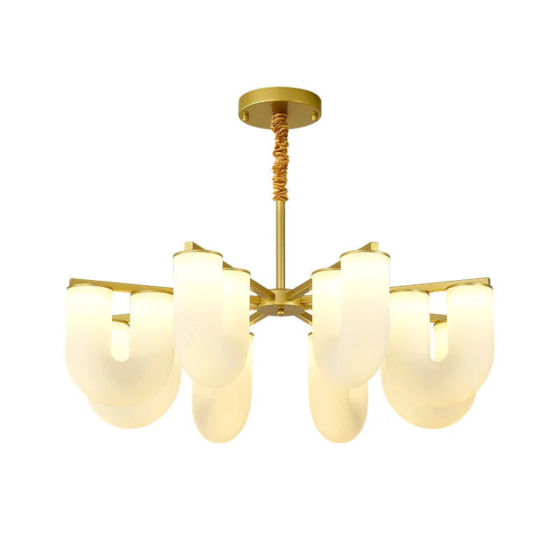 DecorBites™ French Cream U-shaped Floor Lamp, Nordic Minimalism LED Light for Home Decor