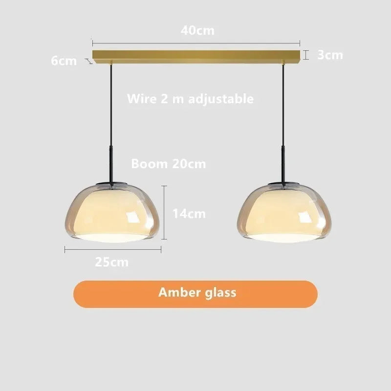 DecorBites™ Glass Jelly Pendant Lamp: Minimalist Luxury Design for Home Living Room Bedroom