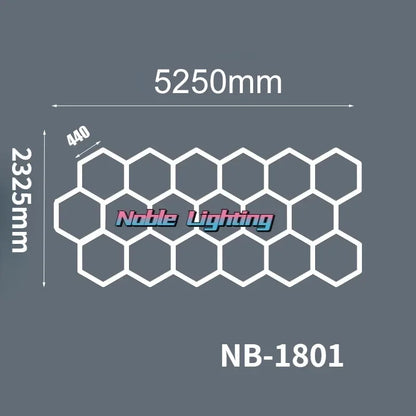 DecorBites™ Geometric LED Lights for Exhibition Car Detailing Garage Workshop - Polygonal Snowflake Theme