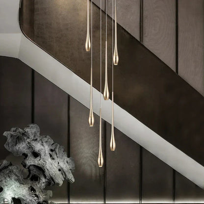 DecorBites™ Gold-Plated LED Chandelier for Luxury Living Room and Restaurant
