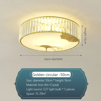 DecorBites™ Crystal Chinese Style Ceiling Light for Living Room and Bedroom