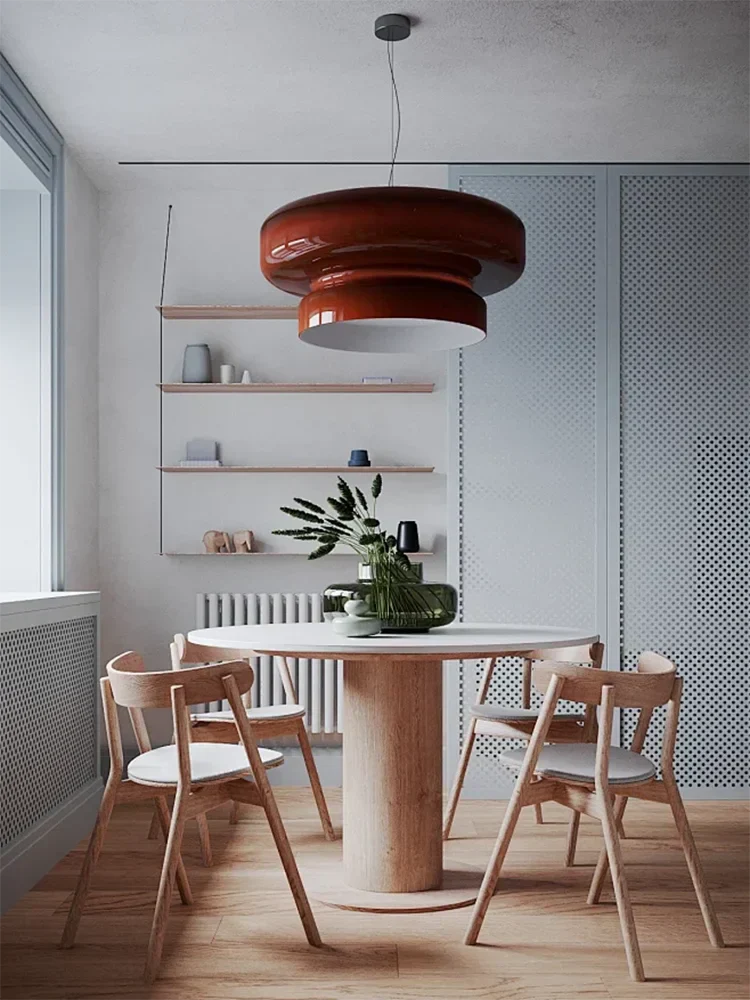 DecorBites™ Amber Glass Ceiling Pendant Lights for Kitchen Island Dining Table Decoration