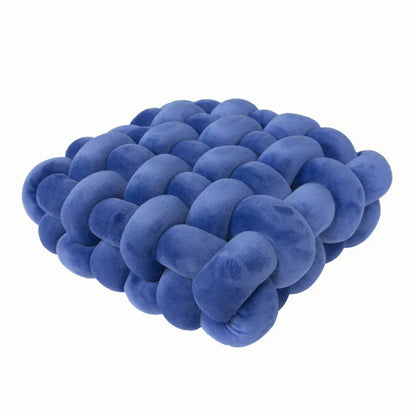 ™ Knot Square Pillows: Handmade Decor for Living Room, Bedroom, Office in Grey