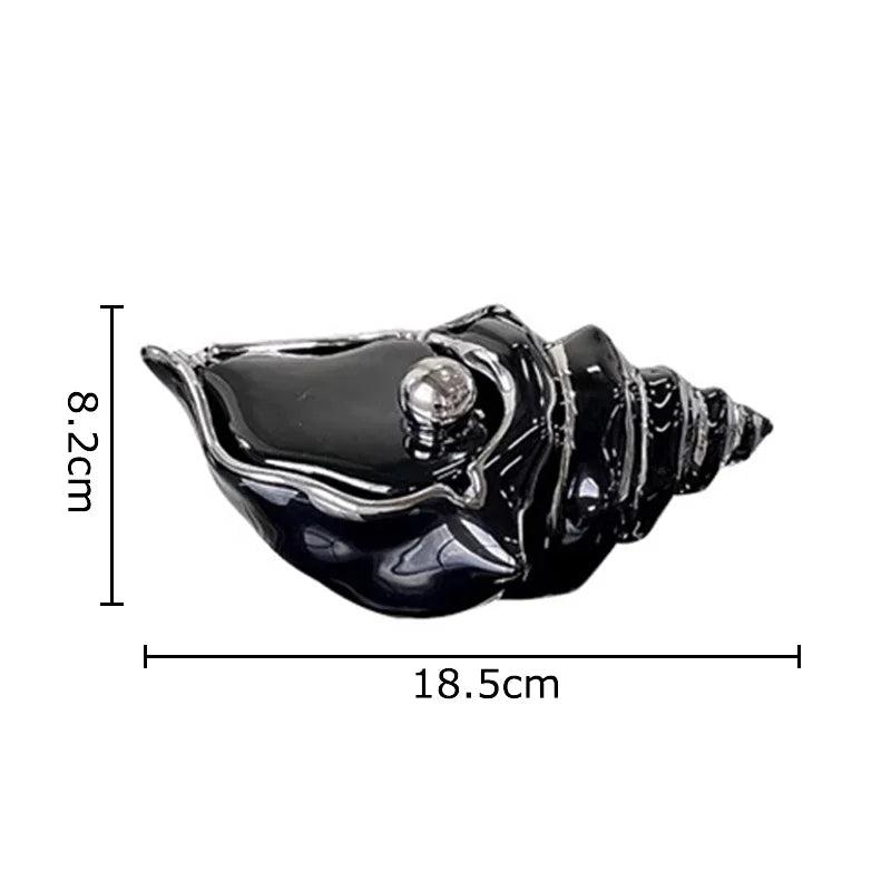 DecorBites™ Conch Ashtray: Silver Plated, Windproof Ceramic, Smoking Accessories, Home & Office ******************************************************************************/